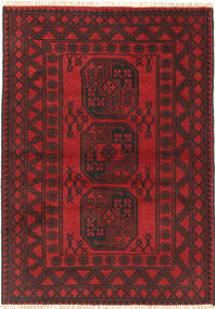  102X145 Médaillon Petit Afghan Fine Tapis Laine, Carpetvista