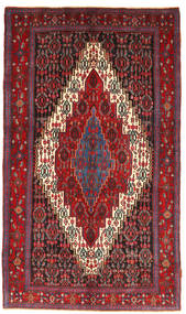 Tapete Oriental Senneh 141X251 Vermelho/Vermelho Escuro (Lã, Pérsia/Irão)
