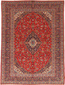 絨毯 カシャン 292X395 レッド/茶色 大きな (ウール, ペルシャ/イラン)
