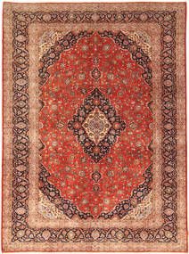  Kashan Szőnyeg 302X414 Perzsa Gyapjúszőnyeg Piros/Barna Nagy Carpetvista