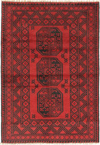  95X142 Medaillon Klein Afghan Fine Teppich Wolle, Carpetvista