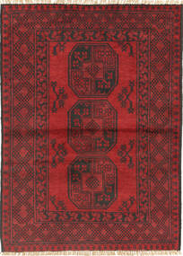  100X142 Medalhão Pequeno Afegão Fine Tapete Lã, Carpetvista
