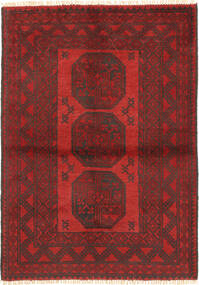  98X139 Médaillon Petit Afghan Fine Tapis Laine, Carpetvista