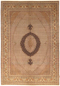 197X293 絨毯 オリエンタル タブリーズ 50 Raj シルク製 茶色/ベージュ (ウール, ペルシャ/イラン) Carpetvista