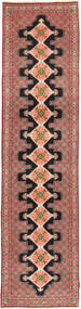 Tapis Senneh 91X392 De Couloir Rouge/Orange (Laine, Perse/Iran)
