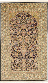  Kashmir Puri Di Seta Tappeto 94X157 In Seta Beige/Arancione Piccolo Carpetvista