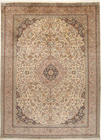  Kashmir Pure Silk Rug 249X342 Beige/Brown Carpetvista