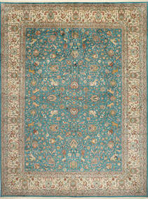  278X374 Medallion Large Kashmir Pure Silk Pictorial Rug Silk, Carpetvista