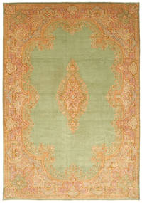 絨毯 オリエンタル ケルマン 394X570 ベージュ/オレンジ 大きな (ウール, ペルシャ/イラン)