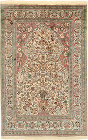  Kashmir Puri Di Seta Tappeto 122X186 In Seta Arancione/Beige Piccolo Carpetvista