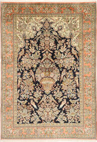 126X181 Kaschmir Reine Seide Teppich Orientalischer (Seide, Indien) Carpetvista