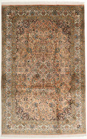 119X186 Kashmir Pure Silke Tæppe Orientalsk Brun/Beige (Silke, Indien) Carpetvista