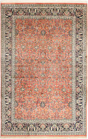  Oriental Kashmir Pure Silk Rug 122X186 Silk, India Carpetvista