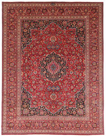  Mashad Antik Υπογράφεται: Saber Χαλι 344X450 Περσικό Μαλλινο Κόκκινα/Πορτοκαλί Μεγάλο Carpetvista