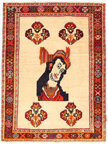  Ghashghai Fine Matot 100X135 Persialainen Villamatto Beige/Punainen Pieni Matto Carpetvista