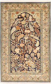 96X151 Medallion Small Kashmir Pure Silk Rug Silk, Carpetvista