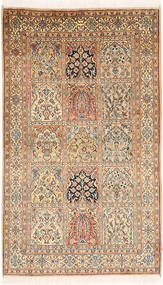 絨毯 カシミール ピュア シルク 79X133 (絹, インド)