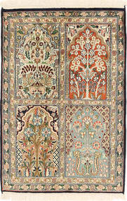 62X90 絨毯 カシミール ピュア シルク オリエンタル (絹, インド) Carpetvista