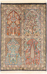 63X91 絨毯 オリエンタル カシミール ピュア シルク (絹, インド) Carpetvista