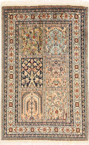 62X94 Kashmir Äkta Silke Matta Orientalisk (Silke, Indien) Carpetvista