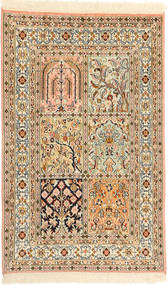  Oriental Kashmir Pure Silk Rug 59X95 Silk, India Carpetvista