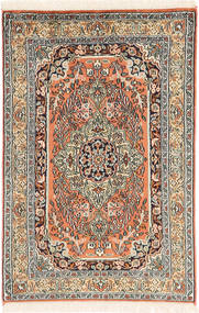 絨毯 カシミール ピュア シルク 62X96 (絹, インド)