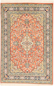 絨毯 カシミール ピュア シルク 62X94 (絹, インド)