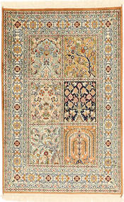 絨毯 オリエンタル カシミール ピュア シルク 62X96 (絹, インド)