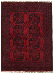  138X190 Médaillon Petit Afghan Fine Tapis Laine, Carpetvista