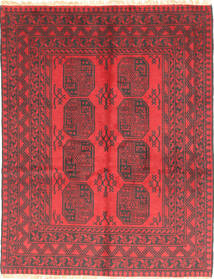  146X188 Médaillon Petit Afghan Fine Tapis Laine, Carpetvista