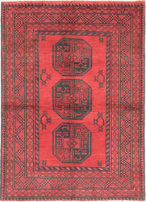  100X140 Médaillon Petit Afghan Fine Tapis Laine, Carpetvista