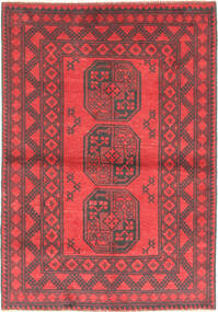  100X140 Médaillon Petit Afghan Fine Tapis Laine, Carpetvista