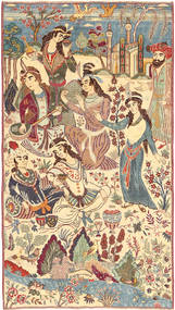 120X215 Kashmar Patina Pictorial Rug Oriental (Wool, Persia/Iran) Carpetvista