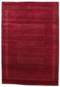  Gabbeh Loribaft Tapete 151X219 Lã Vermelho Escuro/Vermelho Pequeno Carpetvista
