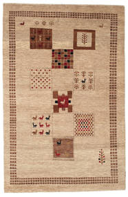 145X225 Gabbeh Loribaft Teppich Moderner Beige/Braun (Wolle, Indien) Carpetvista