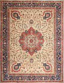  Tabriz Patina Rug 305X390 Persian Wool Beige/Brown Large Carpetvista
