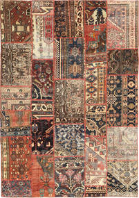  Persian Patchwork Rug 170X243 Brown/Black (Wool, Persia/Iran)