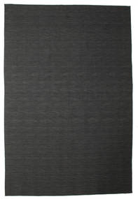  400X600 Kelim Loom Noir/Gris Grand Tapis