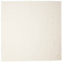 Kelim Loom 300X300 Large Cream White Plain (Single Colored) Square Wool Rug