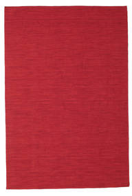 Kelim Loom 200X300 Dark Red Plain (Single Colored) Rug