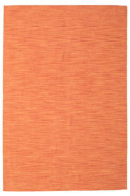 Kelim Loom 200X300 Orange Enkeltfarvet Uldtæppe