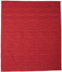  250X300 Kelim Loom Ciemnoczerwony Duży Dywan