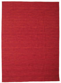  Wool Rug 250X350 Kelim Loom Dark Red Large