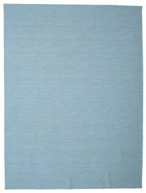 Kelim Loom 250X350 Large Blue Plain (Single Colored) Wool Rug