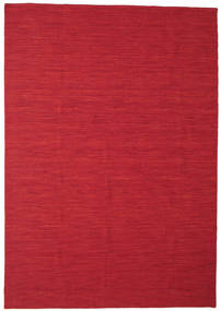  220X320 Kelim Loom Rosso Scuro Tappeto