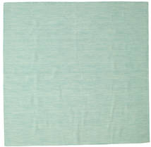 Kelim Loom 225X225 Mint Green Plain (Single Colored) Square Rug