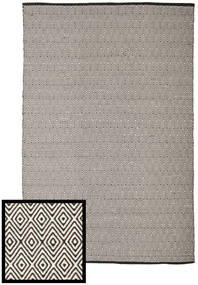 Diamond 250X300 大 ブラック/ホワイト 幾何学模様 綿 ラグ 絨毯