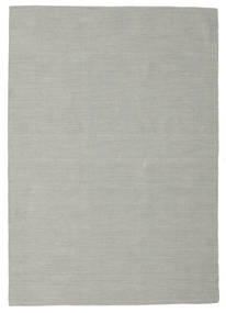 Kelim Loom 140X200 Small Grey Plain (Single Colored) Wool Rug