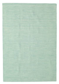 Kelim Loom 160X230 Mint Green Plain (Single Colored) Rug