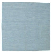  ウール 絨毯 150X150 Kelim Loom ブルー 正方形 ラグ 小